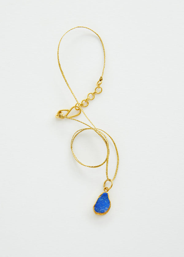 Pippa Small 18kt Gold Vermeil Afghanistan Zindagi Now Single Small Lapis Pendant On Cord