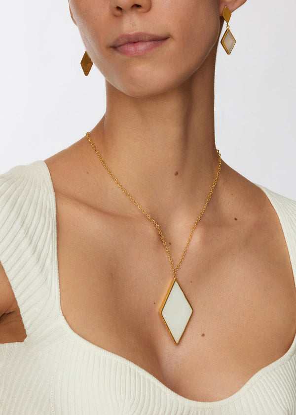 Pippa Small 18kt Gold Vermeil PSTM Afghanistan Agate Bamyan Large Pendant Necklace