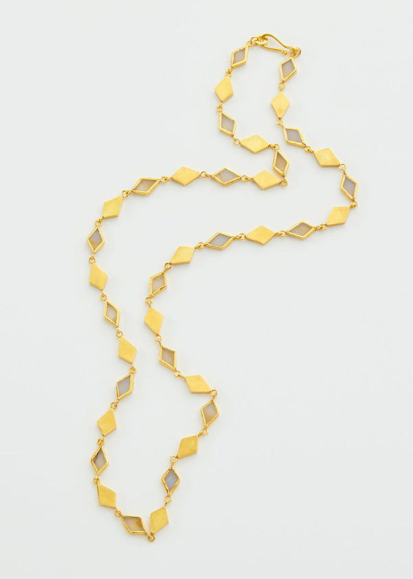 Pippa Small 18kt Gold Vermeil PSTM Afghanistan Agate Bamyan Single Line Necklace