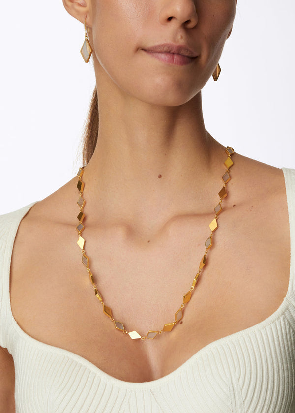 Pippa Small 18kt Gold Vermeil PSTM Afghanistan Agate Bamyan Single Line Necklace