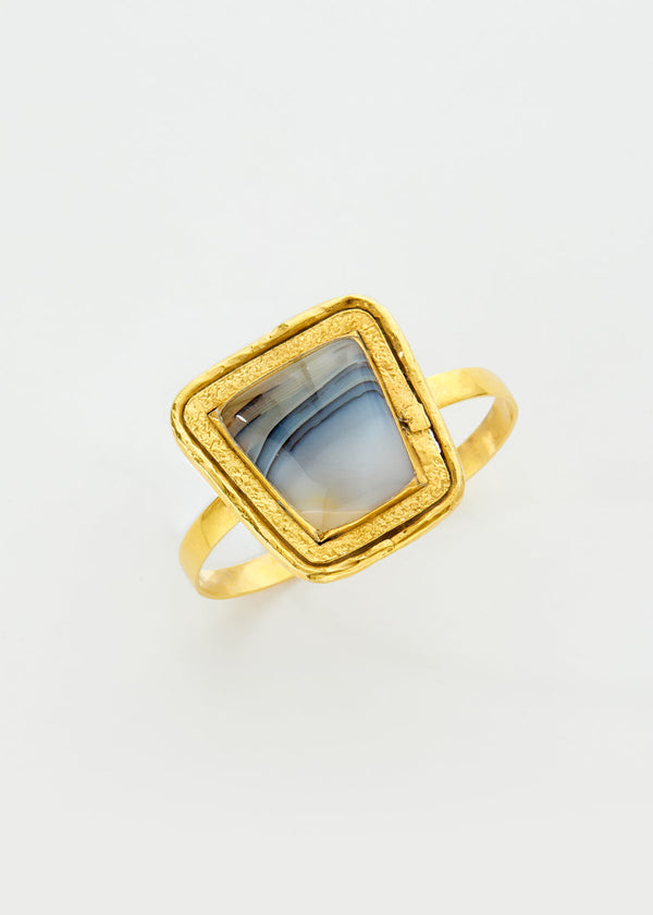 Pippa Small 18kt Gold Vermeil PSTM Afghanistan Agate Monisa Cuff