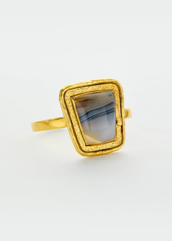 pippa small 18kt Gold Vermeil PSTM Afghanistan Agate Monisa Cuff