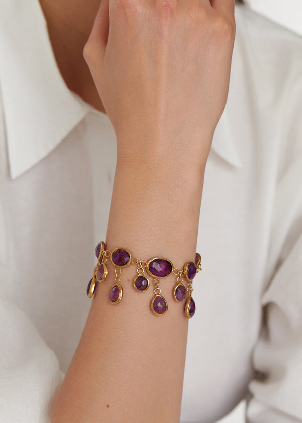 Pippa Small 18kt Gold Vermeil PSTM Afghanistan Amethyst Shah Bracelet