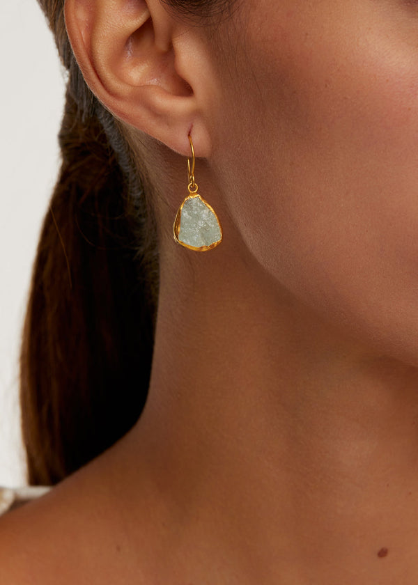 Pippa Small 18kt Gold Vermeil PSTM Afghanistan Aquamarine Masoma Earrings