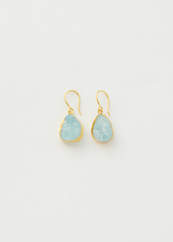 pippa small 18kt Gold Vermeil PSTM Afghanistan Aquamarine Masoma Earrings