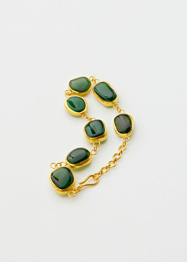 Pippa Small 18kt Gold Vermeil PSTM Afghanistan Jade Tanweer Bracelet