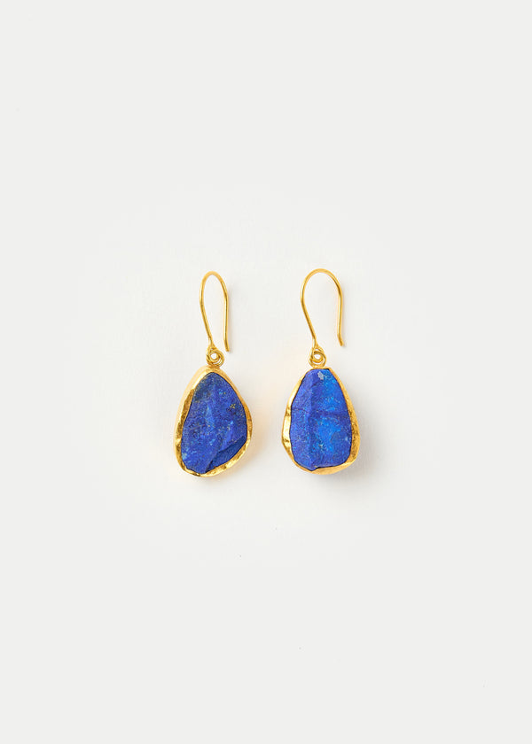 pippa small 18kt Gold Vermeil PSTM Afghanistan Lapis Masoma Earrings