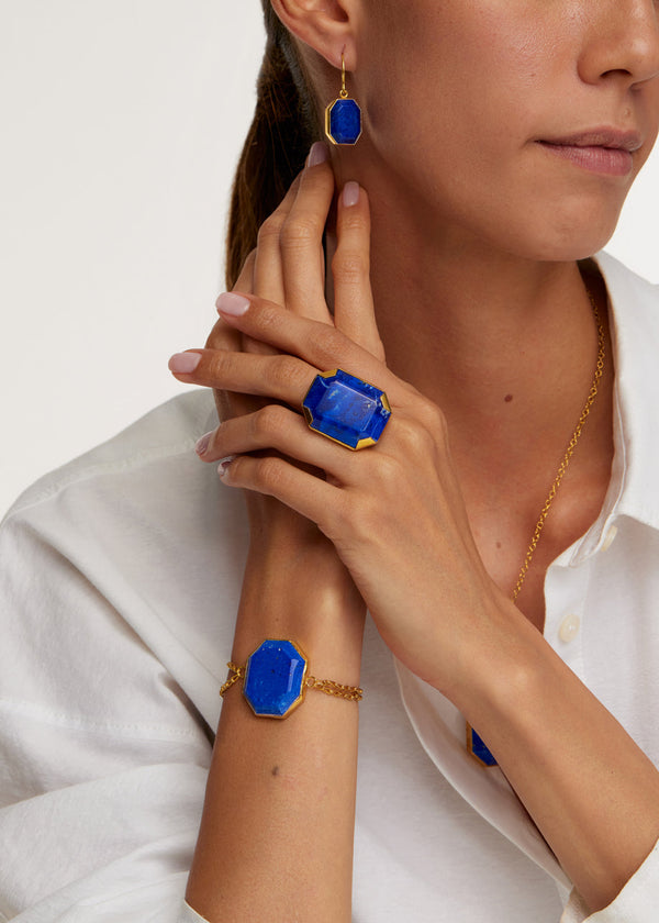 Pippa Small 18kt Gold Vermeil PSTM Afghanistan Lapis Suhulat Bracelet