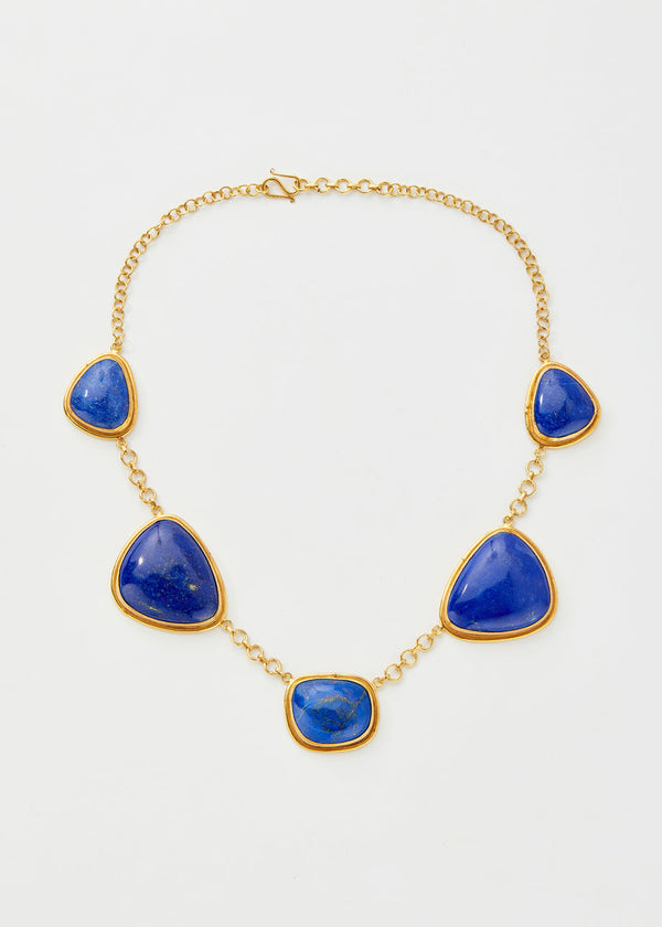 pippa small 18kt Gold Vermeil PSTM Afghanistan Mahwash Lapis Necklace