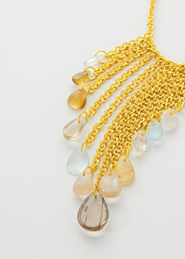 Pippa Small 18kt Gold Vermeil PSTM Afghanistan Mixed Stones Babur Shah Necklace