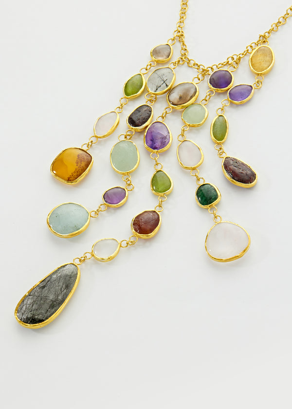Pippa Small 18kt Gold Vermeil PSTM Afghanistan Mixed Stones Sultan Necklace