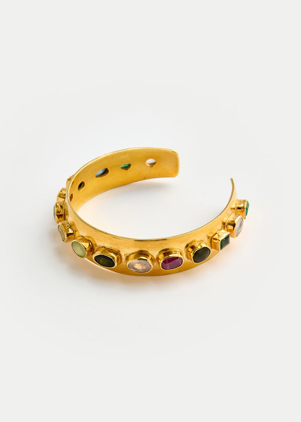 Pippa Small 18kt Gold Vermeil PSTM Afghanistan Mixed Tourmaline Cuff