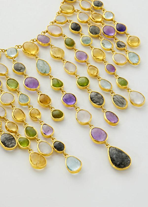 Pippa Small 18kt Gold Vermeil PSTM Afghanistan Multi Drop Anosha Necklace