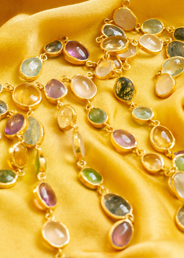 Pippa Small 18kt Gold Vermeil PSTM Afghanistan Multi Drop Anosha Necklace