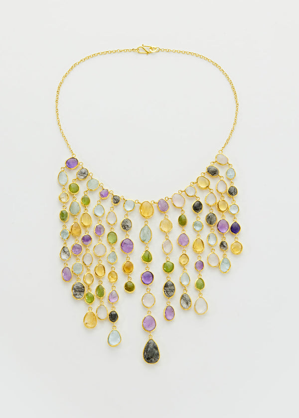 pippa small 18kt Gold Vermeil PSTM Afghanistan Multi Drop Anosha Necklace