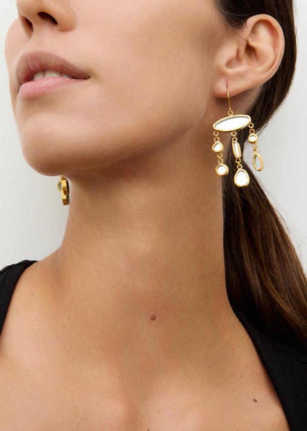 Pippa Small 18kt Gold Vermeil PSTM Afghanistan Nadia Long Multi Drop Earrings