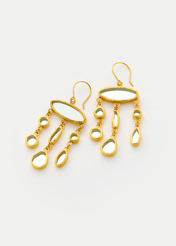 Pippa Small 18kt Gold Vermeil PSTM Afghanistan Nadia Long Multi Drop Earrings