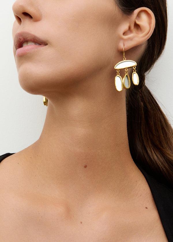 Pippa Small 18kt Gold Vermeil PSTM Afghanistan Nadia Multi Drop Earrings