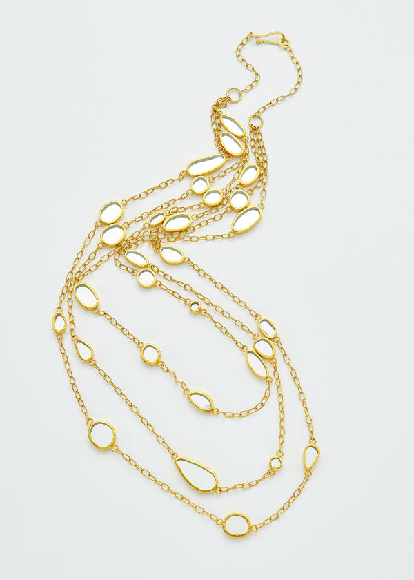 Pippa Small 18kt Gold Vermeil PSTM Afghanistan Nadia Three Strand Necklace