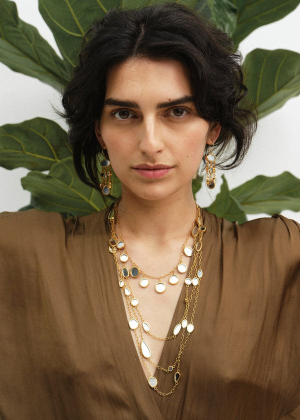 Pippa Small 18kt Gold Vermeil PSTM Afghanistan Nadia Three Strand Necklace