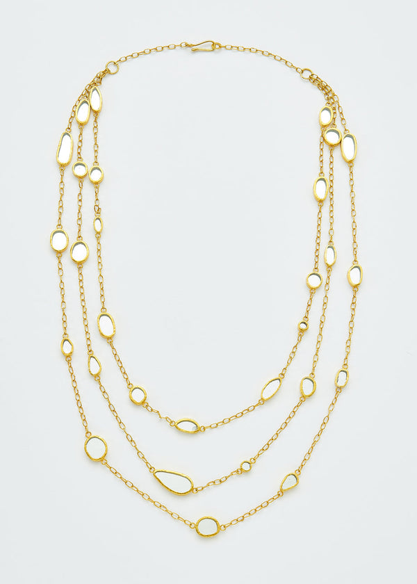 pippa small 18kt Gold Vermeil PSTM Afghanistan Nadia Three Strand Necklace