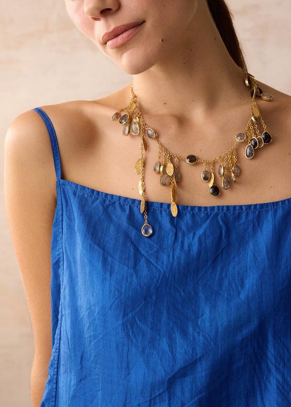 Pippa Small 18kt Gold Vermeil PSTM Afghanistan Rutilated Quartz Sadaf Necklace