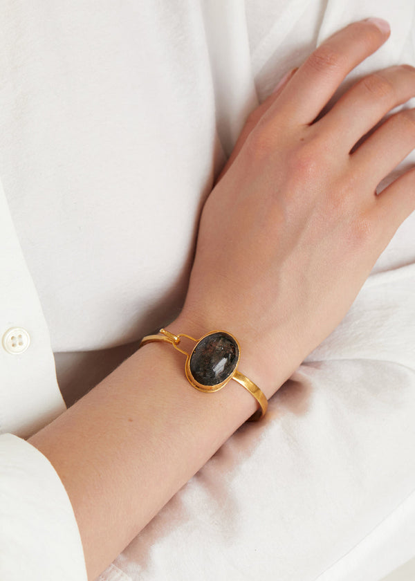 Pippa Small 18kt Gold Vermeil PSTM Afghanistan Rutilated Quartz Manezha Cuff