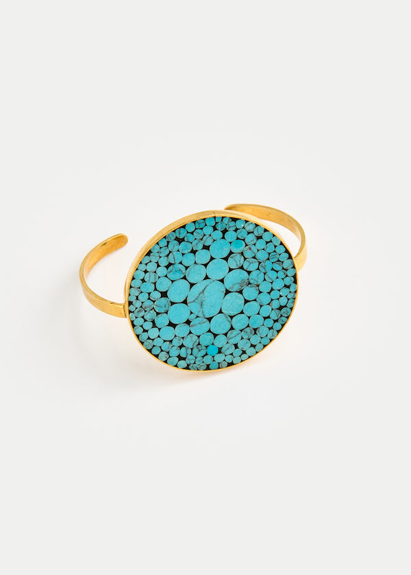 Pippa Small 18kt Gold Vermeil PSTM Afghanistan Turquoise Rahel Cuff