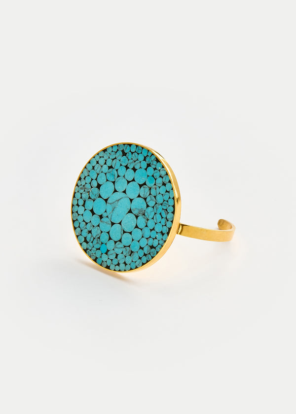 pippa small 18kt Gold Vermeil PSTM Afghanistan Turquoise Rahel Cuff