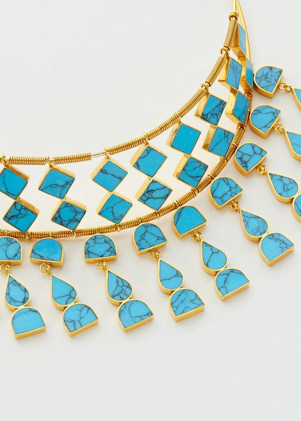 Pippa Small 18kt Gold Vermeil PSTM Afghanistan Turquoise Zuhra Necklace