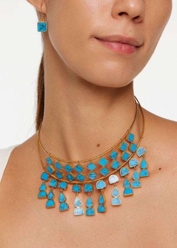 Pippa Small 18kt Gold Vermeil PSTM Afghanistan Turquoise Zuhra Necklace