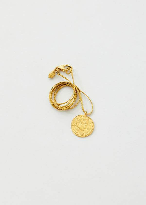 pippa small 18kt Gold Virgo Horoscope Pendant on Cord