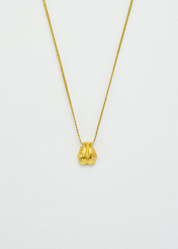 pippa small 18kt Gold We Are Everything Cupping Hands Pendant on Cord