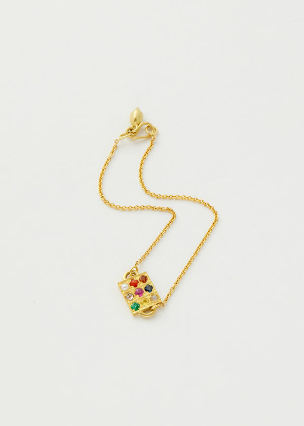 Pippa Small 18kt Gold Baby Navaratna Bracelet