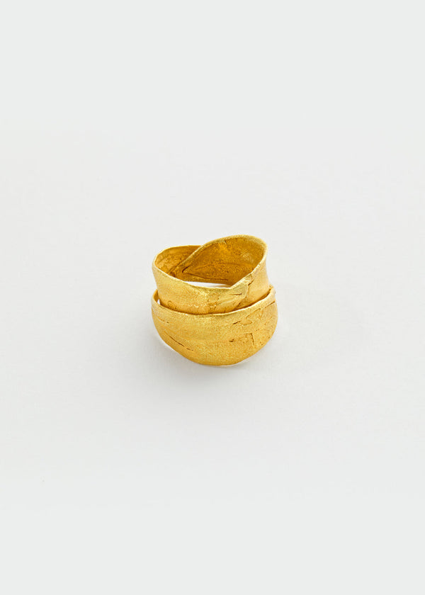 pippa small 18kt Gold Bethlehem Zaytun Leaf Ring