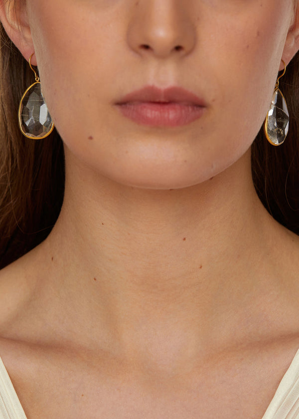 Pippa Small 18kt Gold Crystal Single Drop Earrings