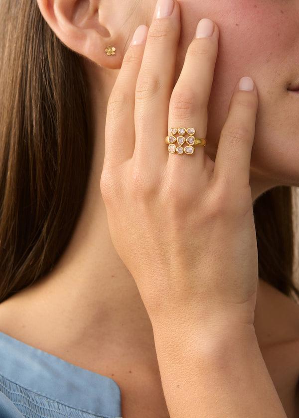 Pippa Small 18kt Gold Diamond Scatter Ring