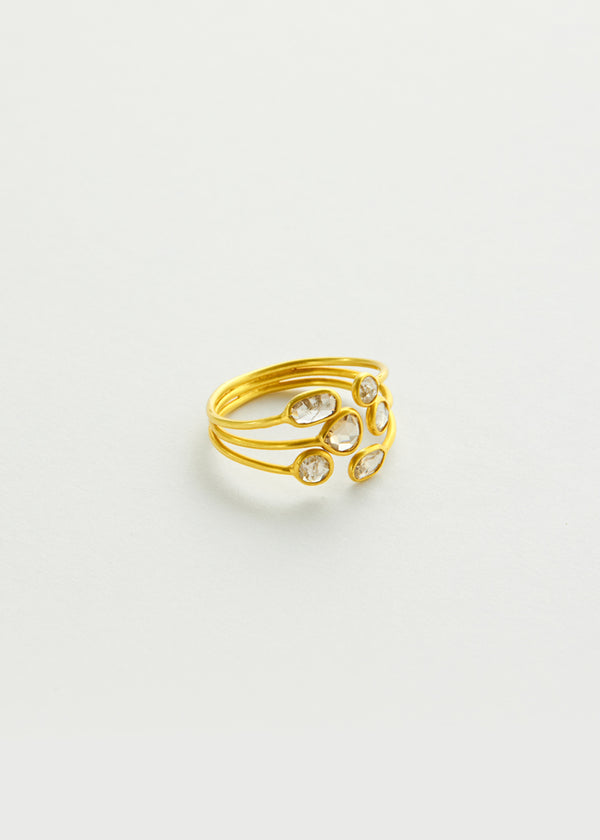 Pippa Small 18kt Gold Diamond Small Almost Ring