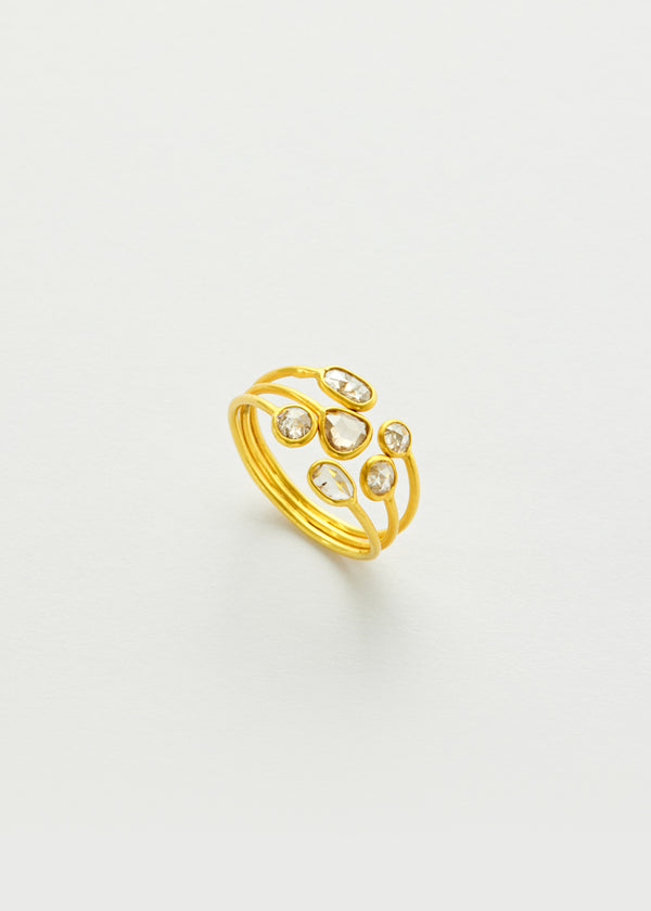 pippa small 18kt Gold Diamond Small Almost Ring