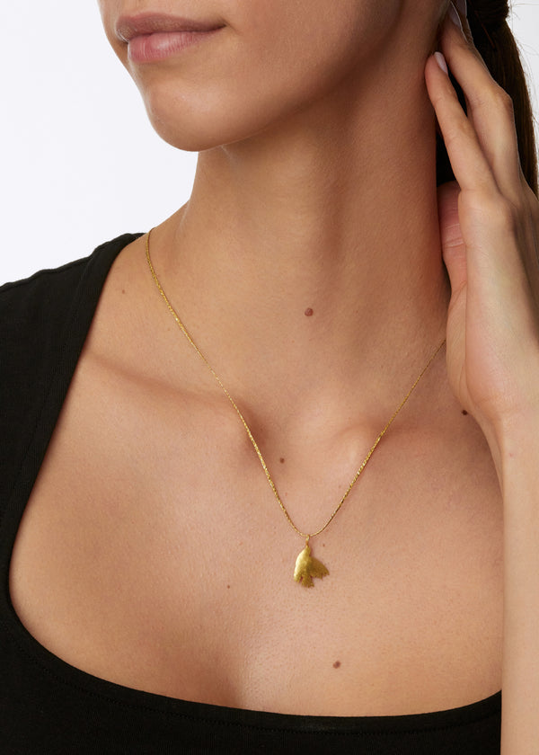 Pippa Small 18kt Gold Dove Of Peace Amulet On Cord