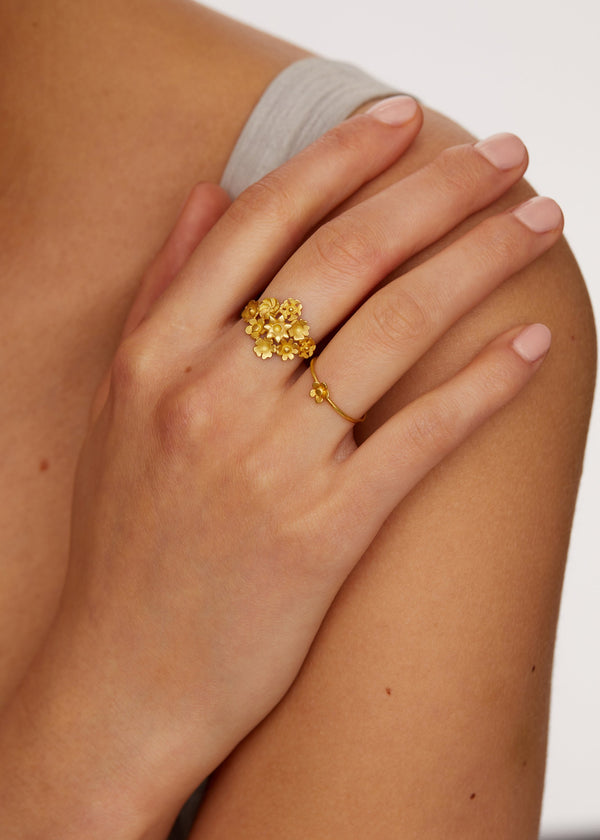 Pippa Small 18kt Gold Flower Cluster Ring