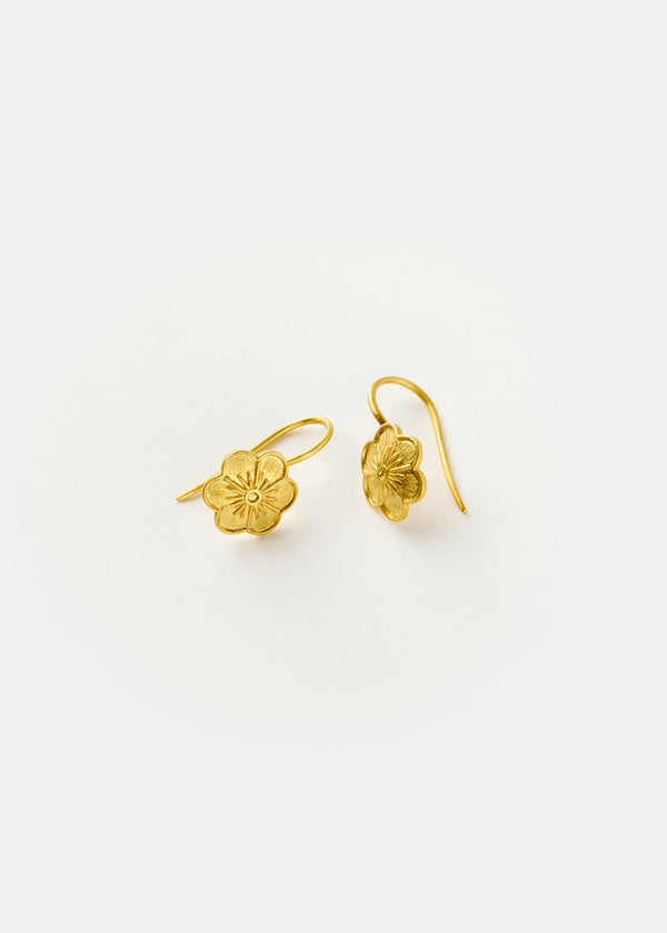 Pippa Small 18kt Gold Flower Drop Earrings
