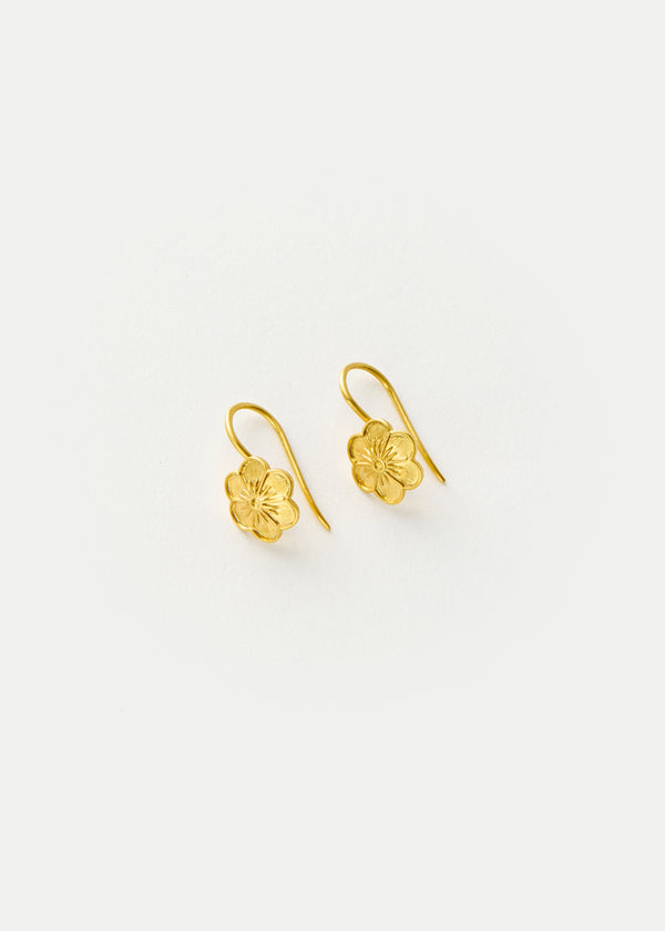 pippa small 18kt Gold Flower Drop Earrings