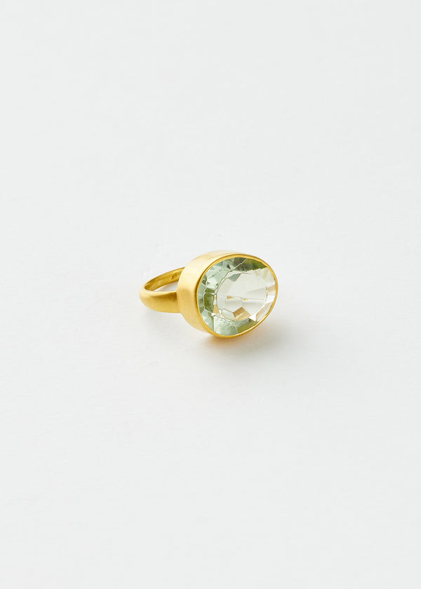 pippa small 18kt Gold Green Amethyst Greek Ring
