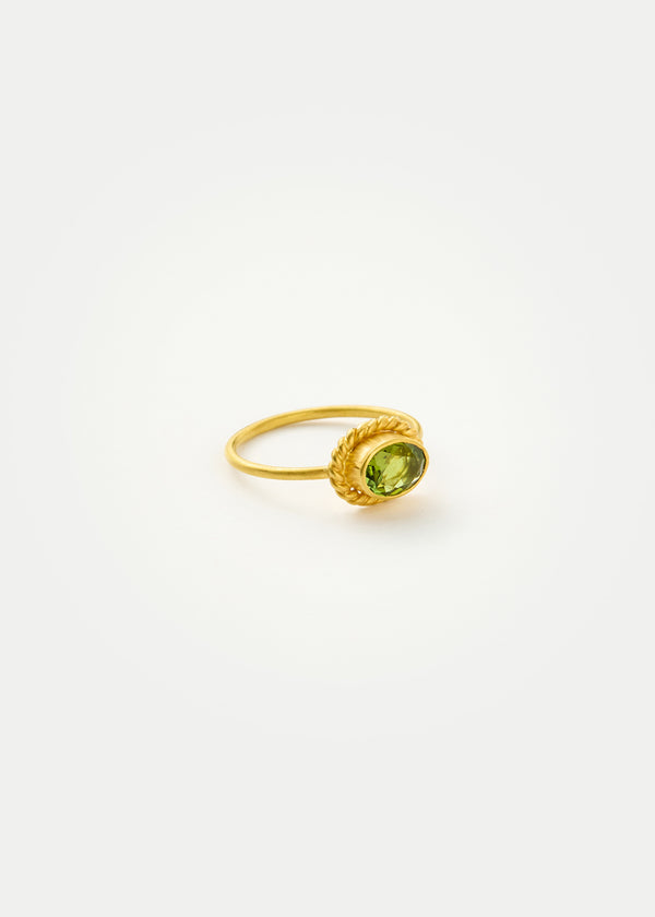 pippa small 18kt Gold Green Tourmaline Cup Ring