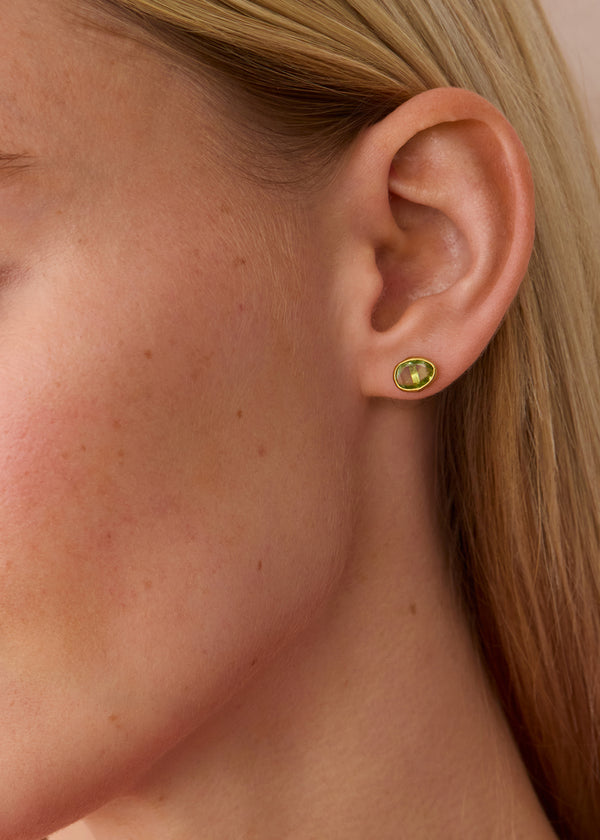 Pippa Small 18kt Gold Hanabi Peridot Classic Studs