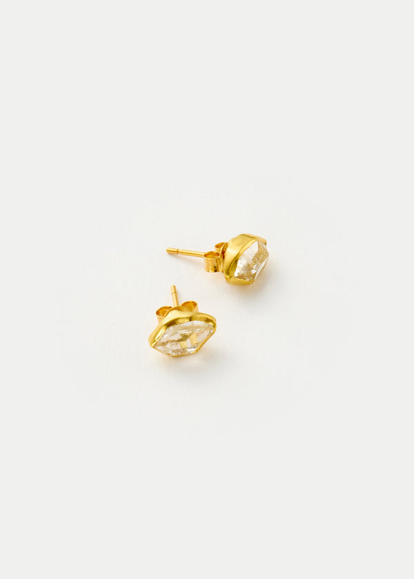 Pippa Small 18kt Gold Herkimer Classic Studs