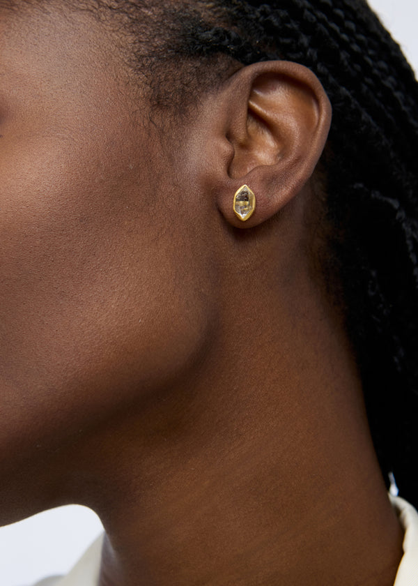 Pippa Small 18kt Gold Herkimer Classic Studs