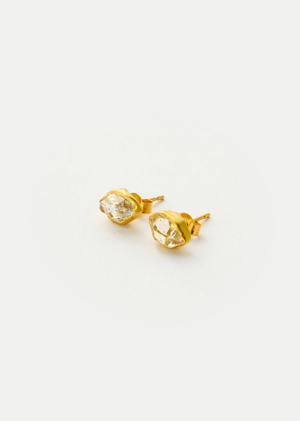 pippa small 18kt Gold Herkimer Classic Studs