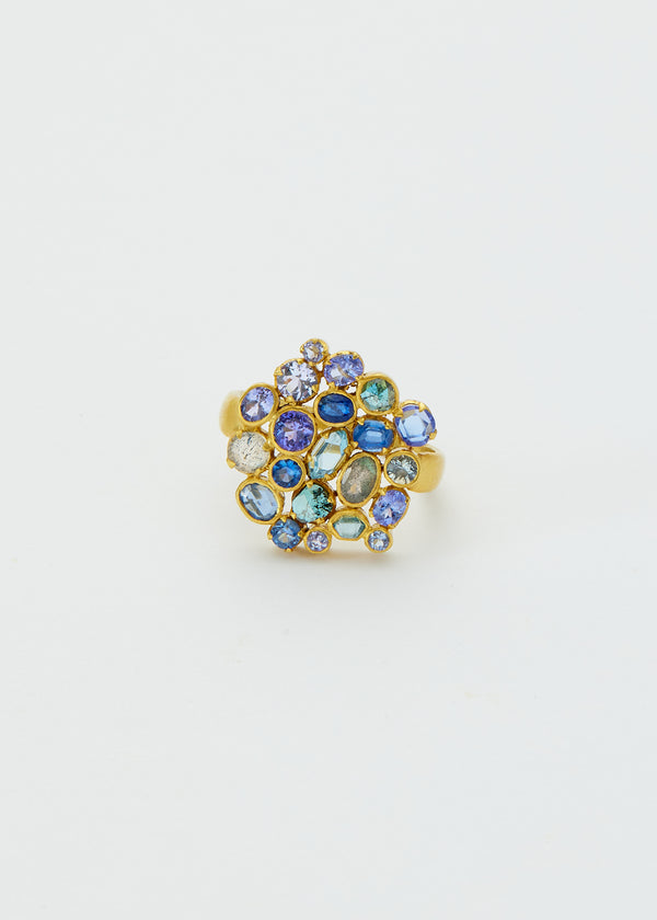 Pippa Small 18kt Gold Indigo Large Cluster Ring